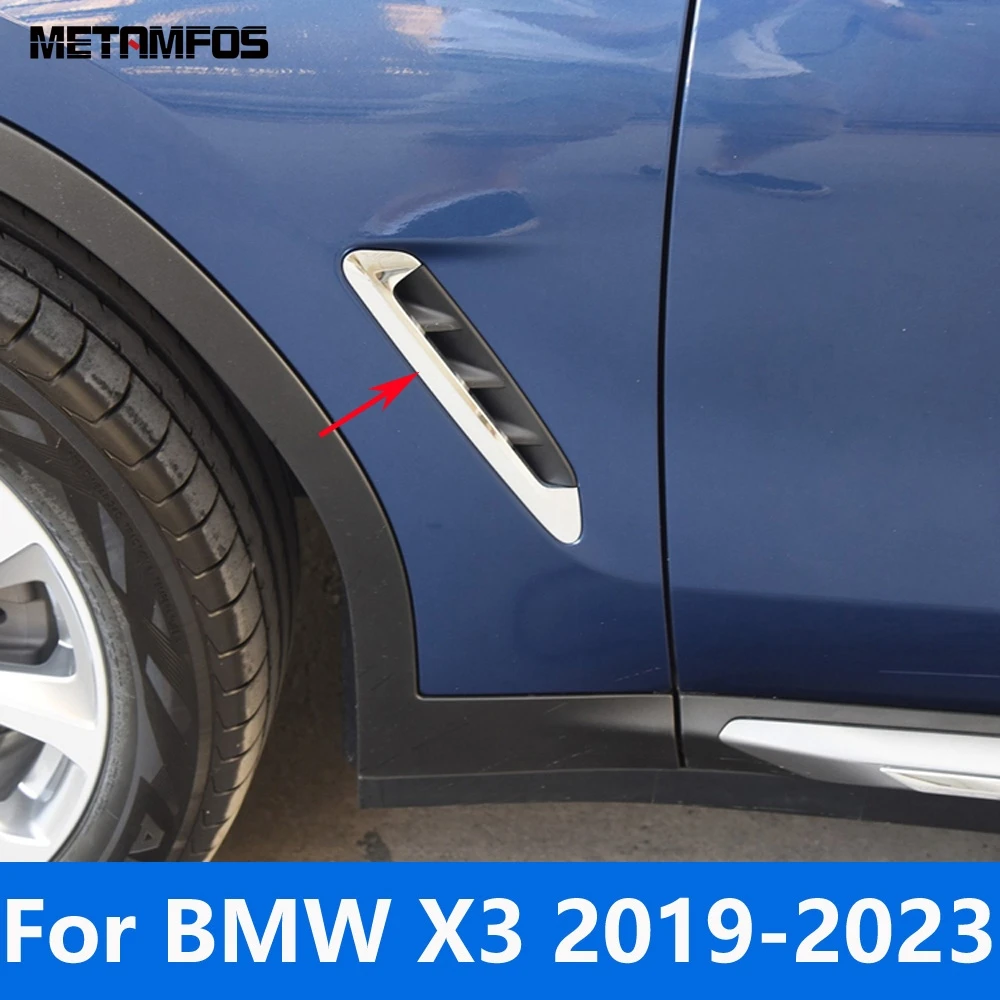 

Для BMW X3 2019 2020 2021 2022 2023 хром передняя дверь боковое крыло Базовая крышка отделка Декоративная наклейка аксессуары автостайлинг