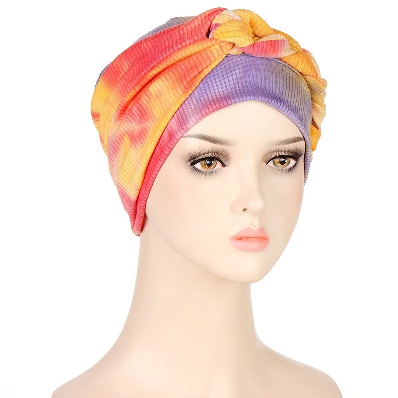 Kepahoo New Head Sciarpa Per Le Donne Musulmane Turbante Trecce Bonnet Women Stretch Arab Head Wrap Turbantes Chemio Cancro Cappello Berretti