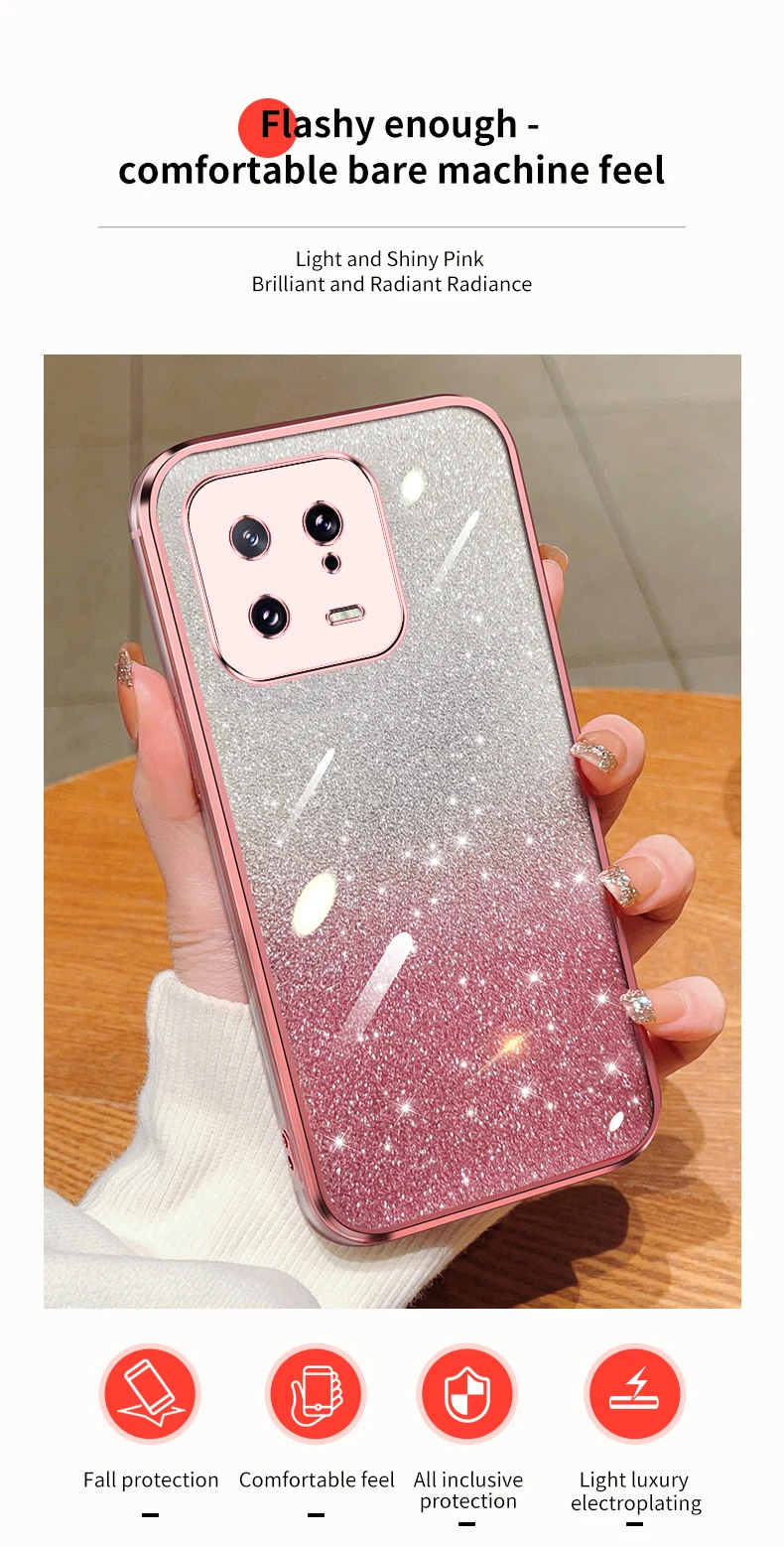 Coque de téléphone à paillettes pour Xiaomi Mi 13 Lite Pro, Mi 13, 14 Pro Lite, 13Lite, 14Pro, 13Pro, Mi 11, 12, motif ours Quicksand_voghion.com