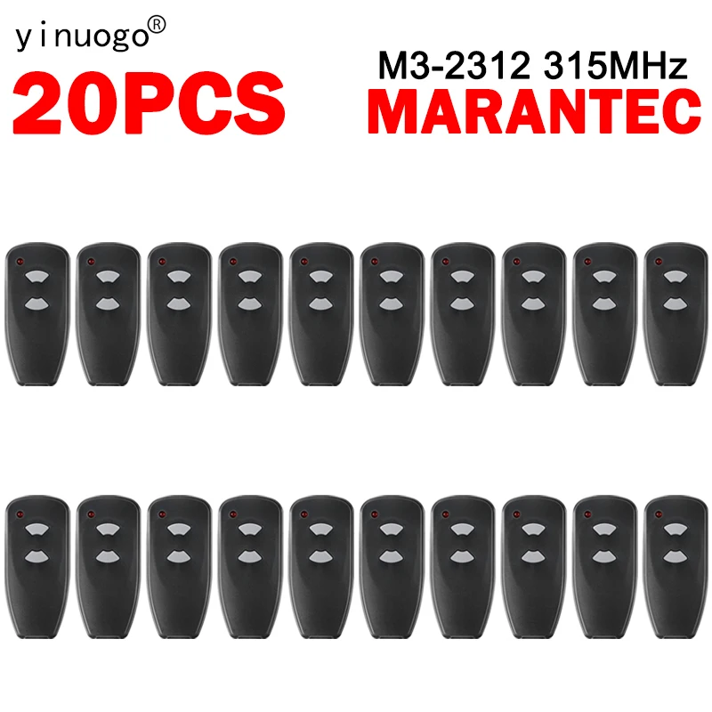 

20PCS MARANTEC M3-2312 M32314 65892 M3-2432 ML-1312V ML-2312 M3-3313 Garage Door Remote Control Duplicator Gate Opener 315MHz