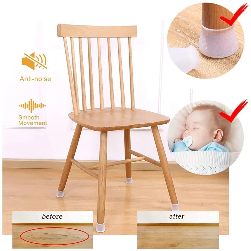 4/8pcs szilikon fotel legs csúszásmentes Lábszárvédő Bútor Háromüléses kanapé Láb anti-noise Rövid harisnya fedezze faipari Ülésterem Kezdve scratches protectors Szalmafonat