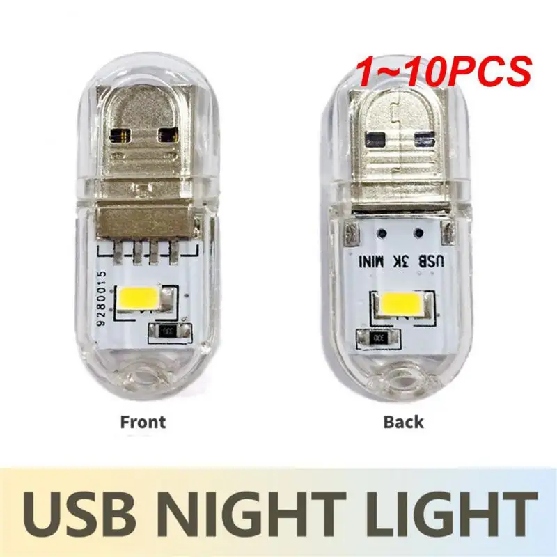 

1~10PCS Mini Portable Led Usb Light 2-24LEDS Book Light Reading Night Light Warm White 5V Power 3000K-7000K For PC Laptop Mobile