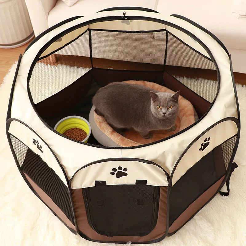 

Pet Tent Octagonal Cage Enclosure Cat Cage Collapsible Cage Super Large Universal Cat Litter Four Seasons Cat Maternity Ward