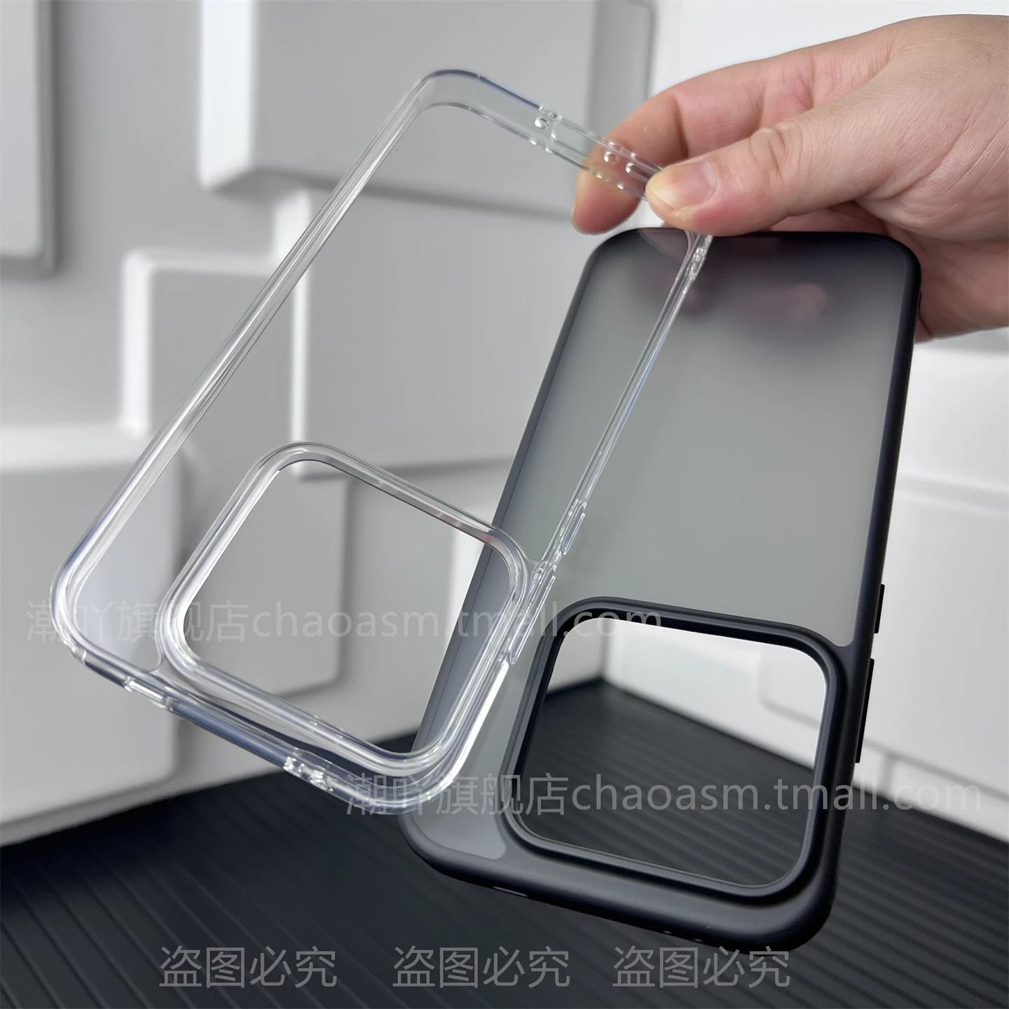Luxury HD Matte Acrylic Shockproof Case with Square Camera Cutout