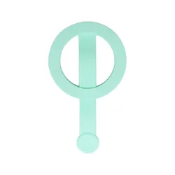 Enhanced Magnetic Circular Grip Phone Holder with Rotatable Silicone Ring and Adjustable Strap (Mint Green)