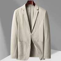 Summer Thin Suit Mens Coat Single Leisure High-grade Sense of Light Luxury Small Suit Jacket Single West Sun-protective Clothing 2