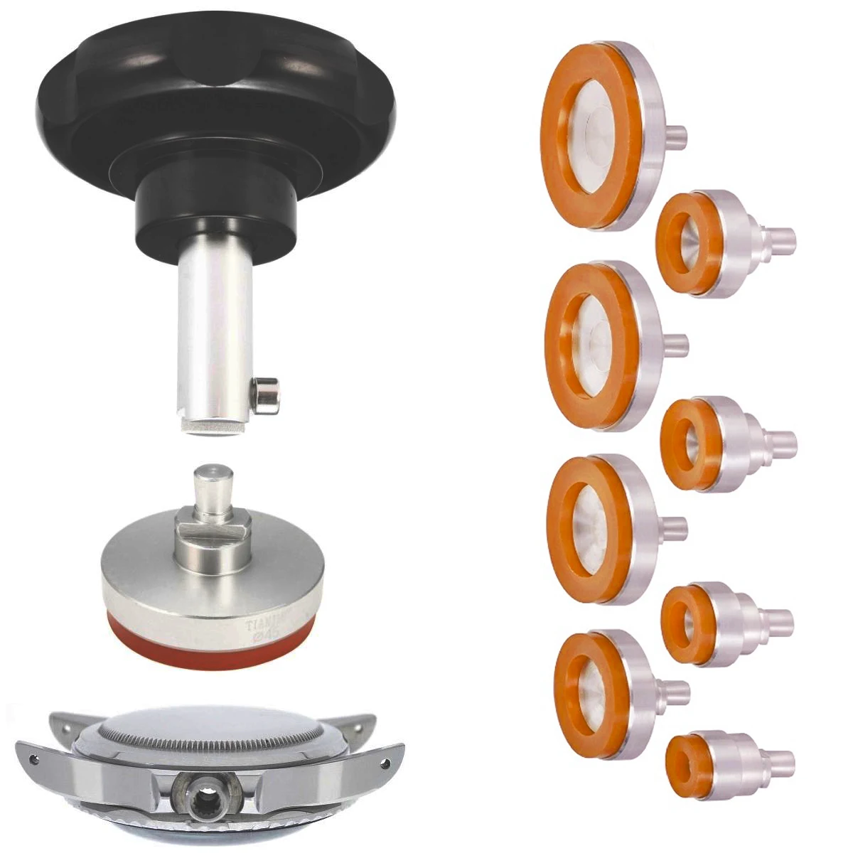 IN No Trace Rubber Watch Back Openers Kit Assort Size