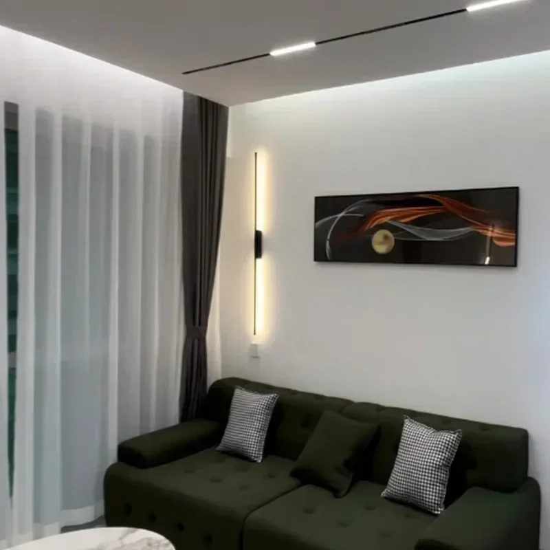 Modern LED Wall Lamp Bedroom Decoration Indoor Fixture Living Minimalist Lines Black Light Sconces Stair Hallway Wall Lights led light,led wall lamp,wall light