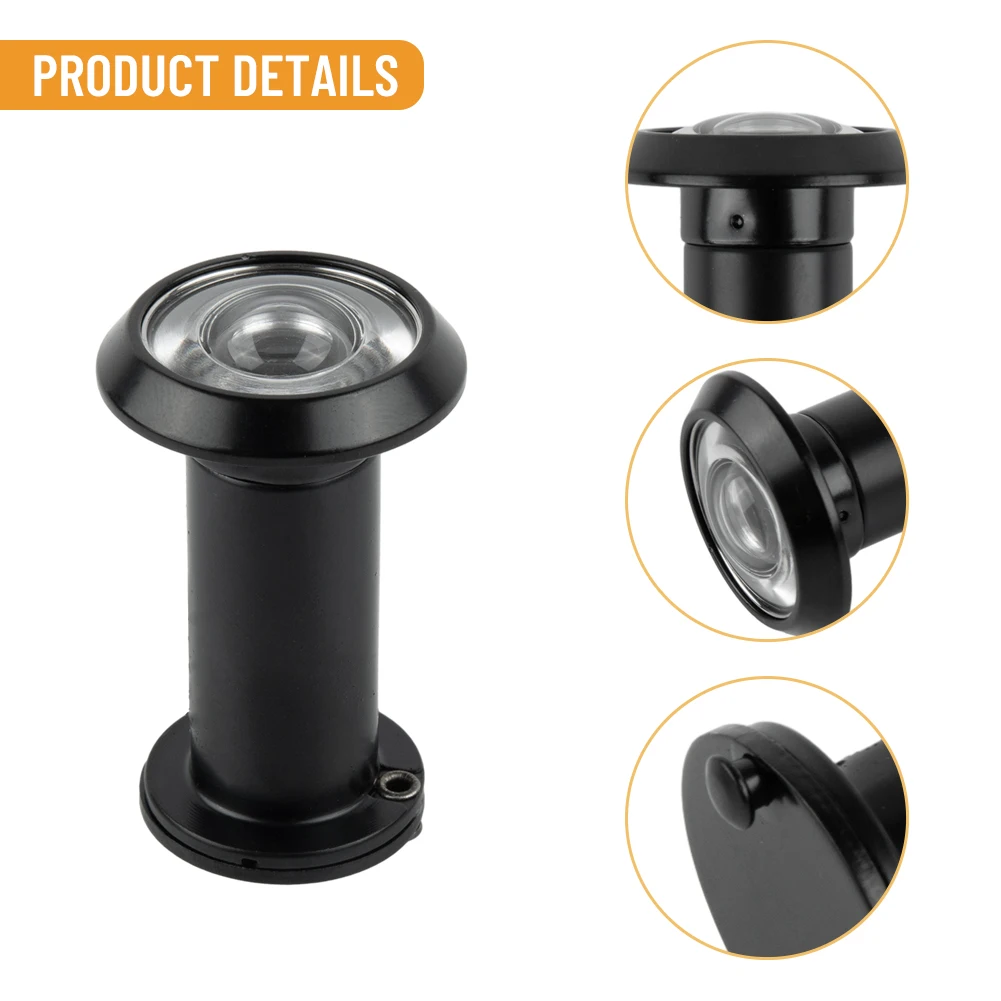 Door Viewer 200 Degree Wide Angle Peephole Security Door Adjustable Glass Lens Furniture Hardware Tools door peephole