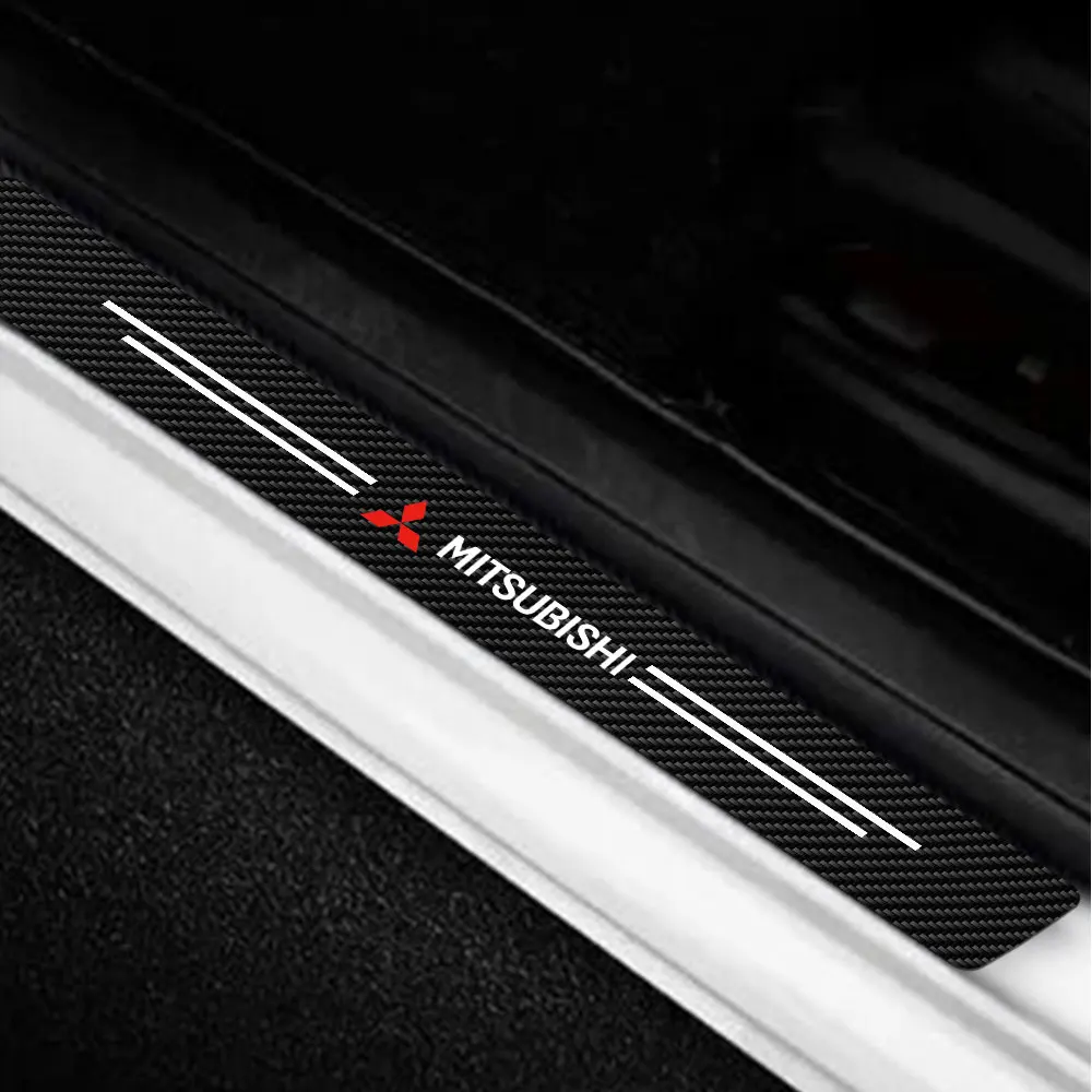Car Door Sill Sticker 4pcs/set For Mitsubishi Colt Pajero Lancer Outlander