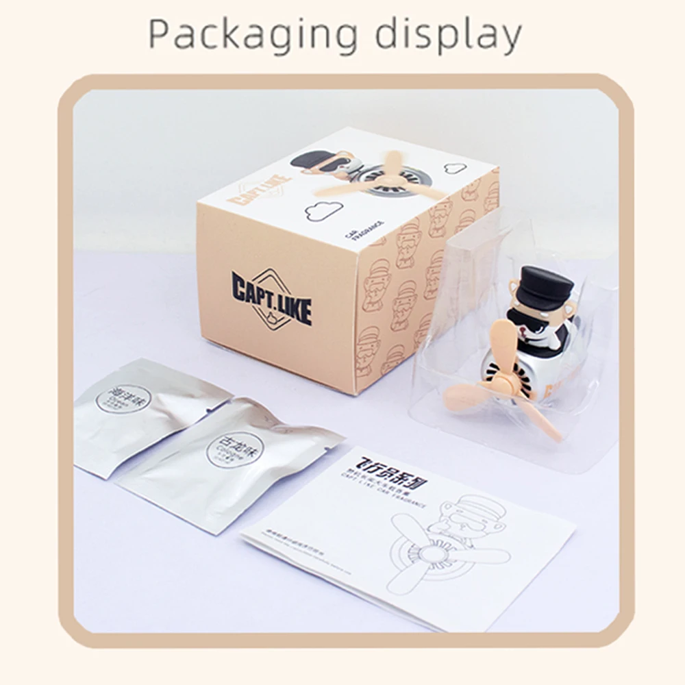 72KM Shiba Inu Pilot Car Air Freshener Air Outlet Flavoring Supplies Propeller Fragrance Interior Accessories Perfume Diffuser