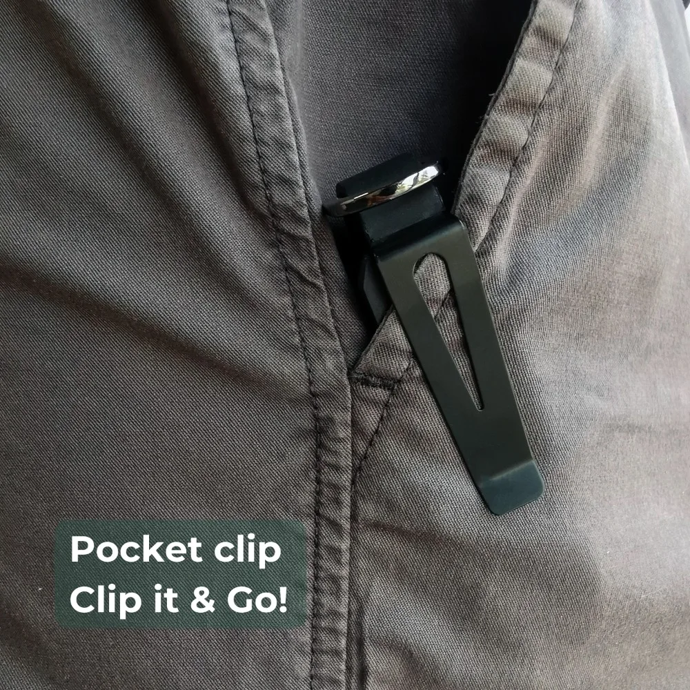 Metal Keys Fob with Clip Holds 2-6 Keys Bag Multi-function Modern Key Case Holder for Keys Less Than 6.2cm with Screwdriver 4