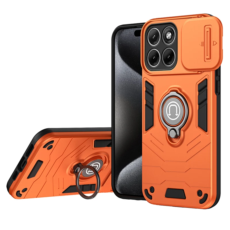 Shockproof Rugged Phone Case with Ring Holder and Camera Protection