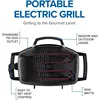 Portable Electric Grill, Black, 1500 Watts, 285 in² (1839 cm²) Cooking Area, Cast Iron Grids, Temperature Gauge 3