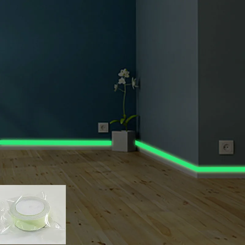 Luminous Band Baseboard Wall Sticker Living Room Bedroom Eco-friendly Home Decoration Decal Glow In The Dark DIY Strip Stickers | Дом и сад