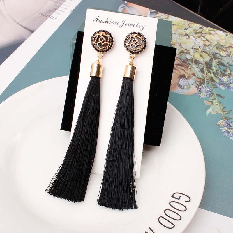 Orecchini Pendenti Zama, Fiore Rosa E Goccia Ceramica Grigia - Gioi... | Su - Foto 5