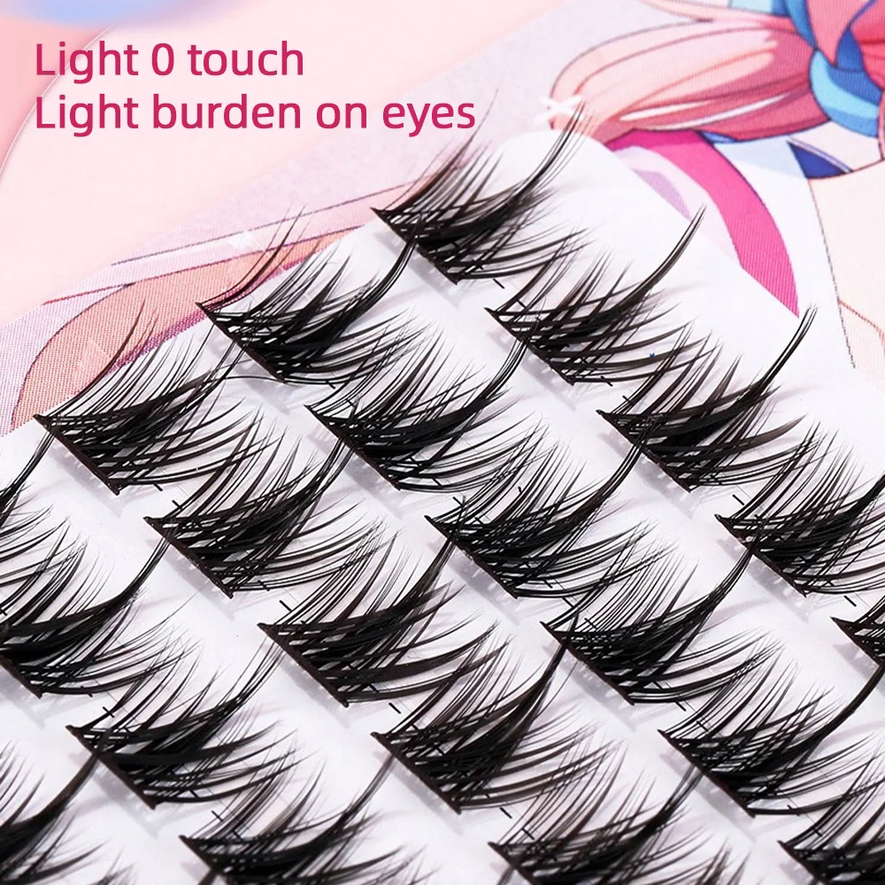 실물 같은 3D 인조 속눈썹 지속, 가볍고 날씬한 푹신한 인조 속눈썹, 자연 두꺼운 인조 속눈썹, 메이크업 없음