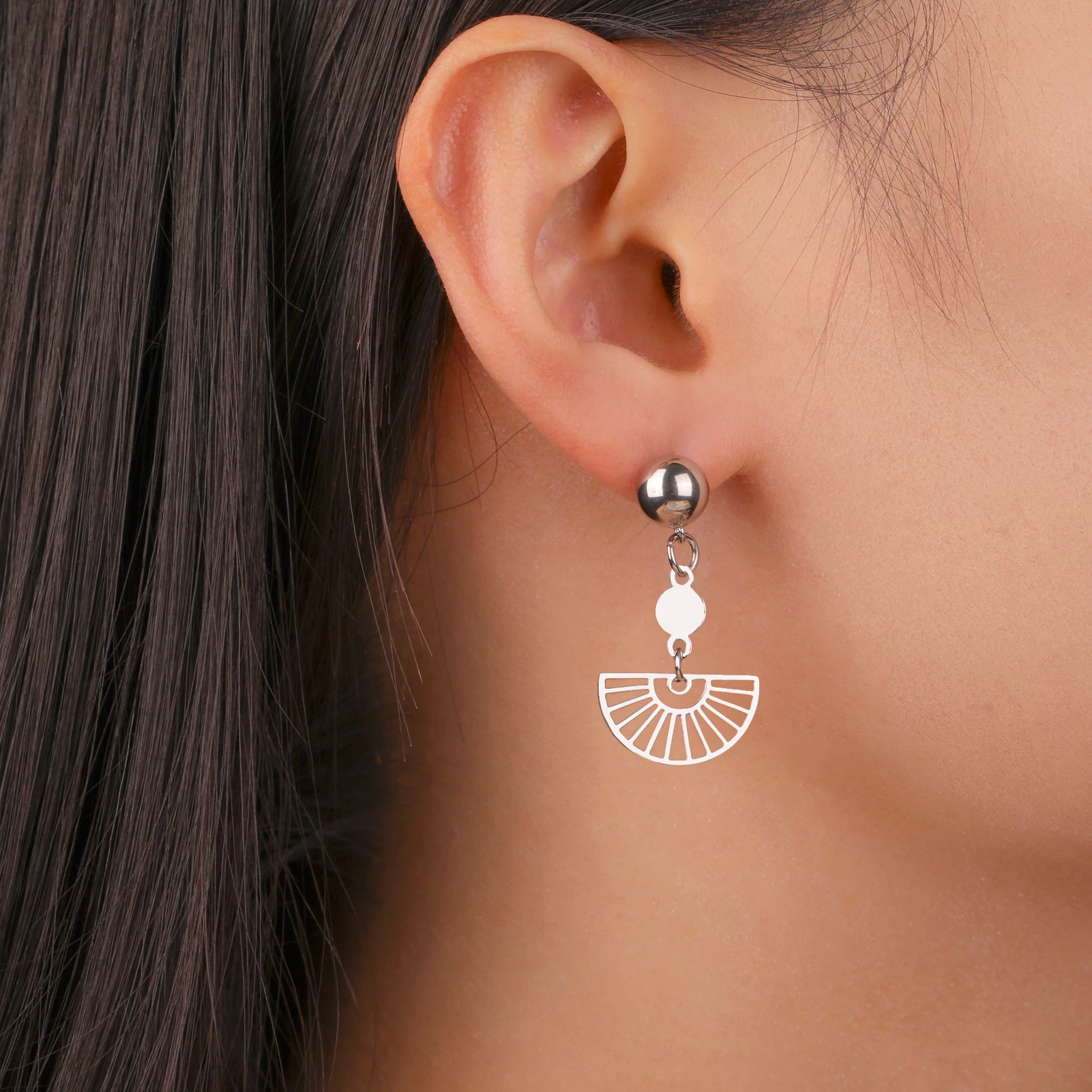 5 stücke Edelstahl Runde Charms Für Schmuck Machen Anschlüsse Diy Halskette Ohrring Geometrische Anhänger Zubehör Großhandel – Detail 7
