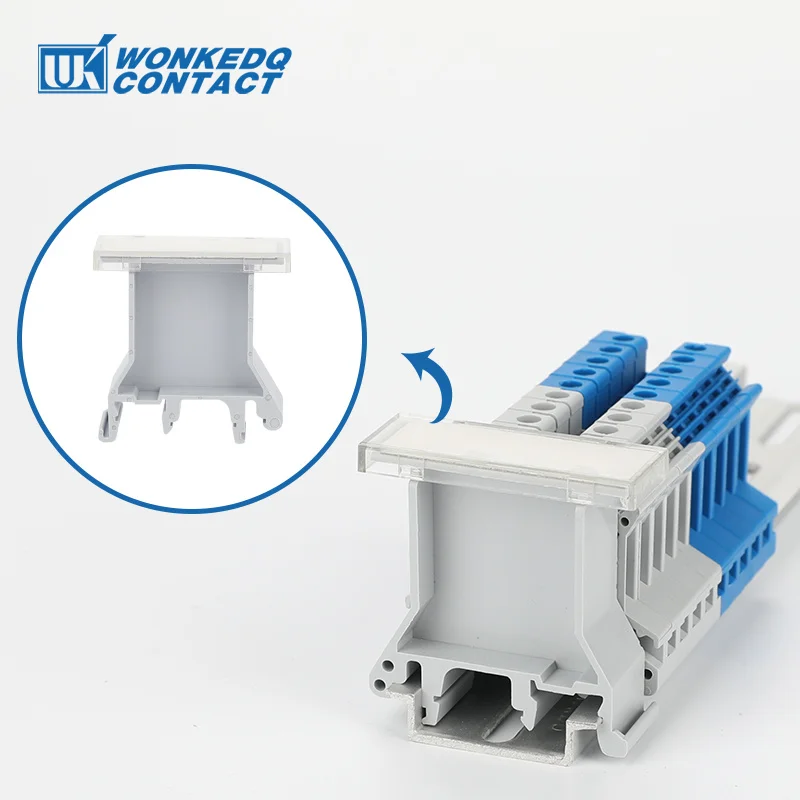 10Pcs B2 UBE/D Marking Label Mounting On DIN Rail NS 35 Identifying Terminal Strip Groups Fix Foot installation Marker Carrier