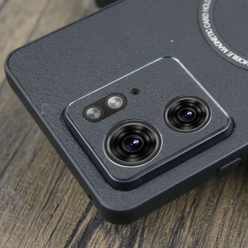 Magnetic PU Leather + TPU Protective Back Cover Case