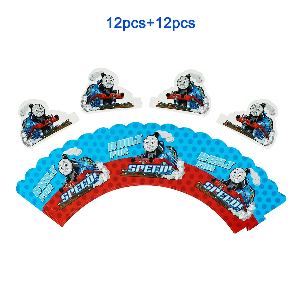Cartoon Thomas Train Theme Birthday Party Balloon Disposable Tableware Train Baby Shower Kids Party Supplies Cup Plate Napkin party decorations party supplies