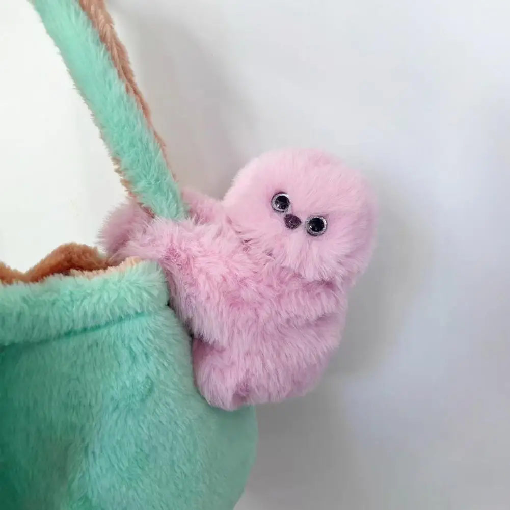 보풀 없는 전자식 부엉이 인형, 음성 녹음 기능이 있는 부드러운 봉제인형, 휴대용 걸이형 반복 기능 봉제인형