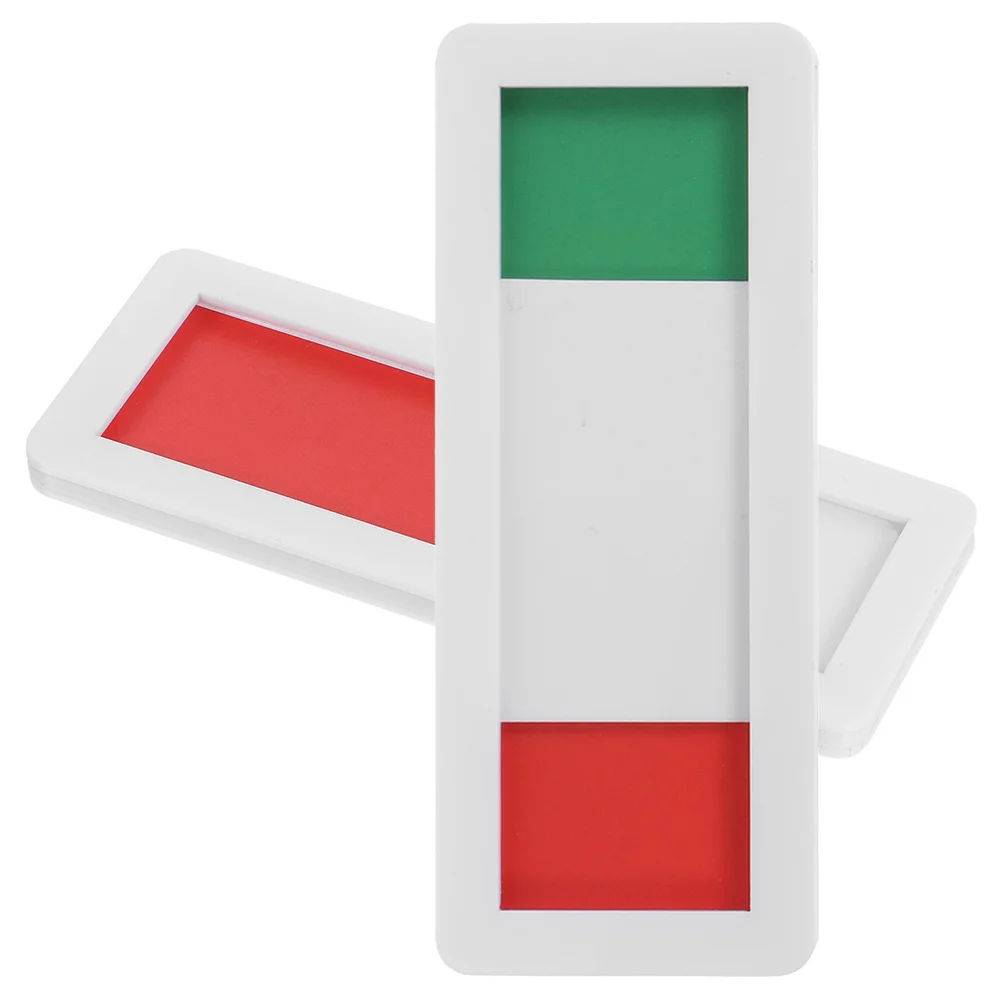 

2 Pcs Signage Door Plate Push Restroom Signs in Use Slider Office Not Disturb Acrylic Vacant Indicator Dorm