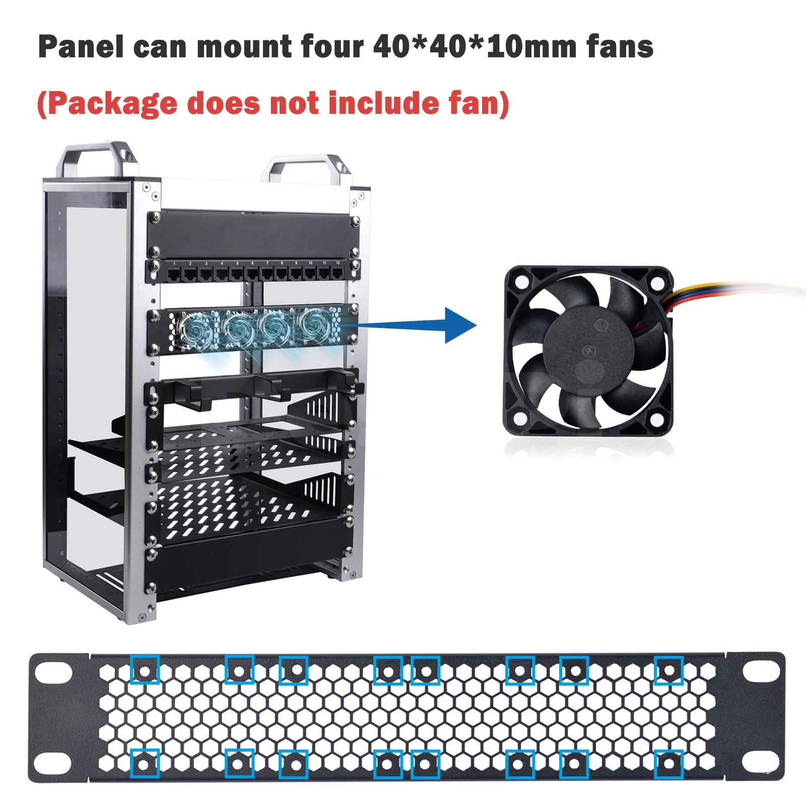 DeskPi Rackmate 1U 통풍 블랭크 패널 메탈 랙 마운트 10인치 서버 랙/네트워크 캐비닛용