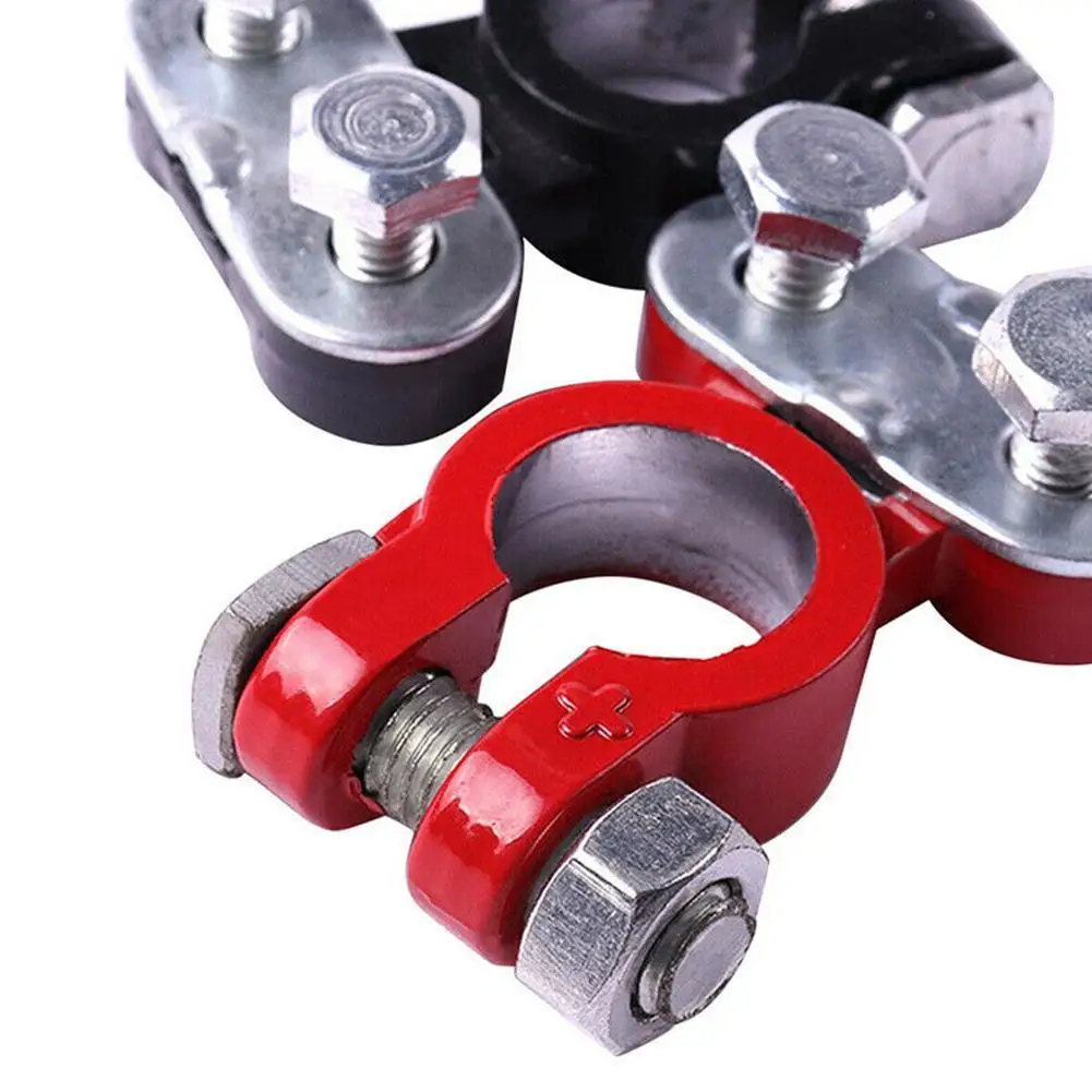 2PCS Automotive Car Boat Truck Battery Terminal Clamp Pile Alloy Head Connector Clip Aluminum-magnesium Terminal Battery