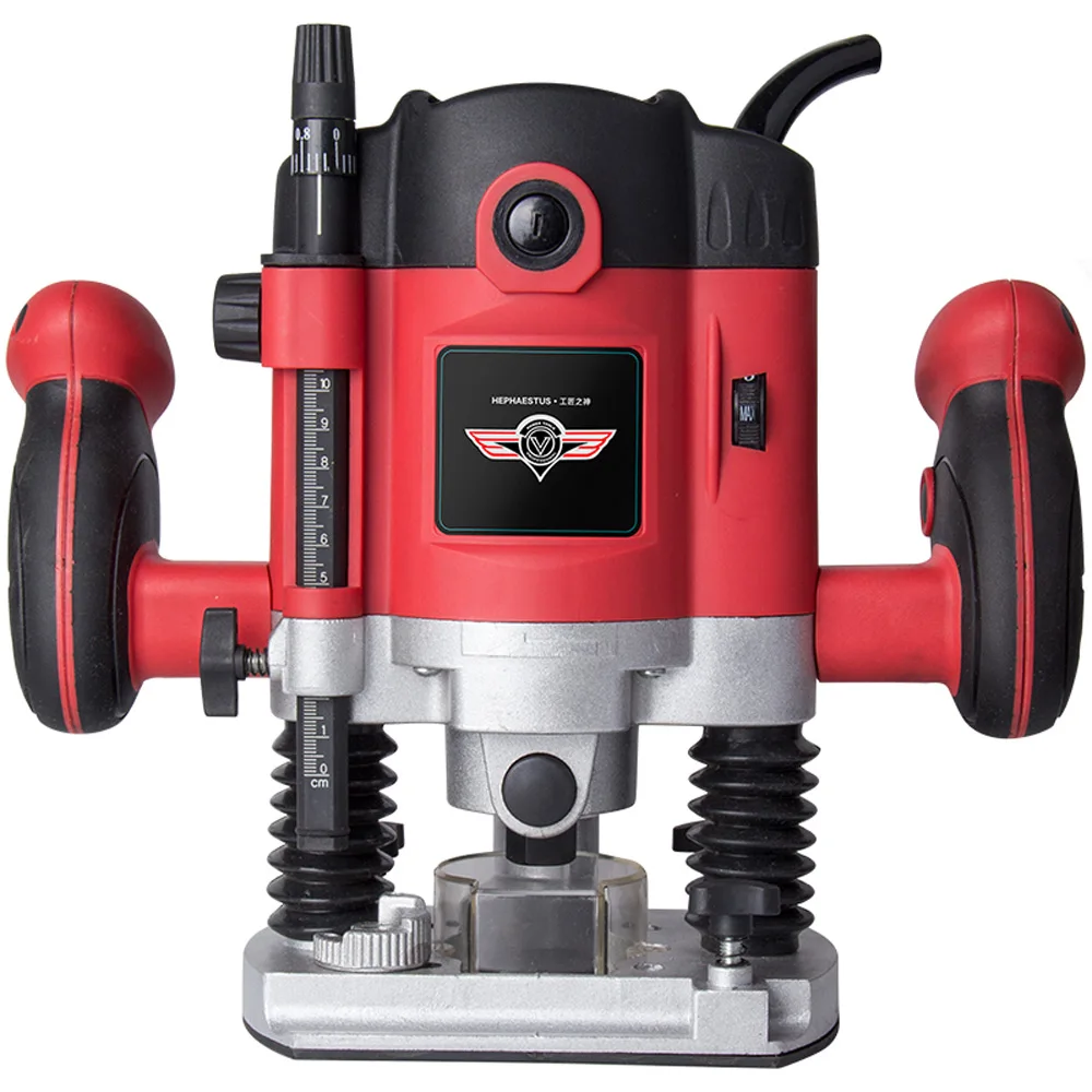 2100W Woodworking Electric Trimmer Wood Engraving Slotting Trimming Machine Carving Router Slotting With Milling Cutter