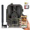 Night Vision Hunting Camera with App Control, 4G Tracking Cam, APP Control, Cloud Service, 8000mAh Li-Battery, 120 ° Detection, 1