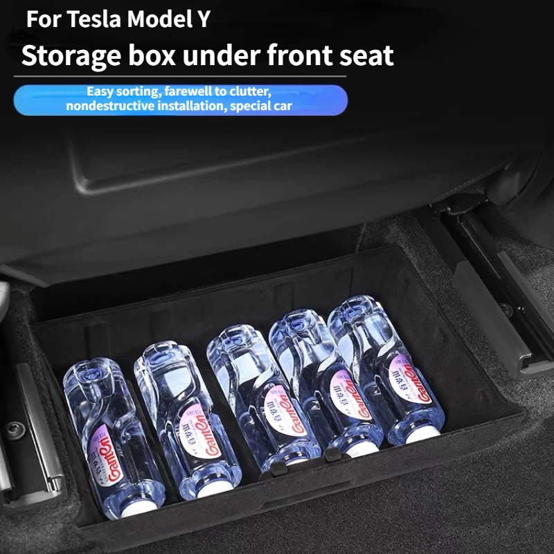 

For Tesla Model Y Rear Storage Box Model Y Armrest Box Storage Box Interior Modification Car Accessories Interior