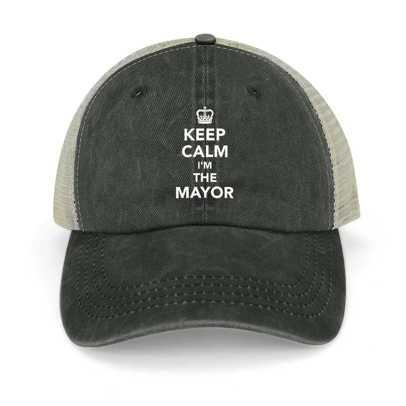 

Keep calm I'm the mayor Cowboy Hat black Golf Wear Women Hats Men's