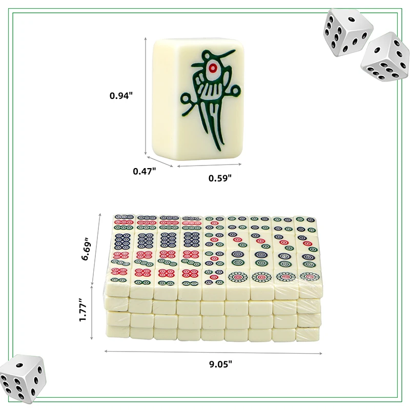 Mahjong Game Chinese Mahjong Mini Traditional Majiang Portable Travel Classic Board Games With Storage Bag Portable Table Game 6