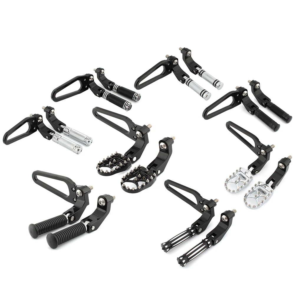 

Aluminum Motorcycle Rear Foot Rests Black Pegs Pedal Passenger Footpegs Mounting Kit For BMW R18 2020 2021 2022