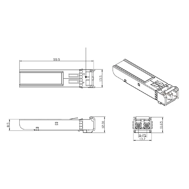 Finisar FTLX1471D3BCL LR 10GBASE-LR SFP+ 10G 1310NM 10KM SM Optica Fiber Transceiver