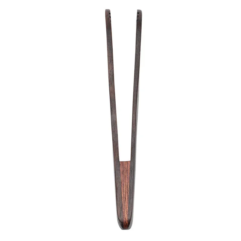 

Clip Ebony Chinese Cups Holder Ceremony Wood Cup Pure Solid Copper For Accessories Tea Vintage Washing