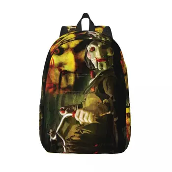 Saw Jigsaw Horror Movie Classical Backpack Outdoor High School Business Halloween Gothic Daypack Men Women College Canvas Bags 1