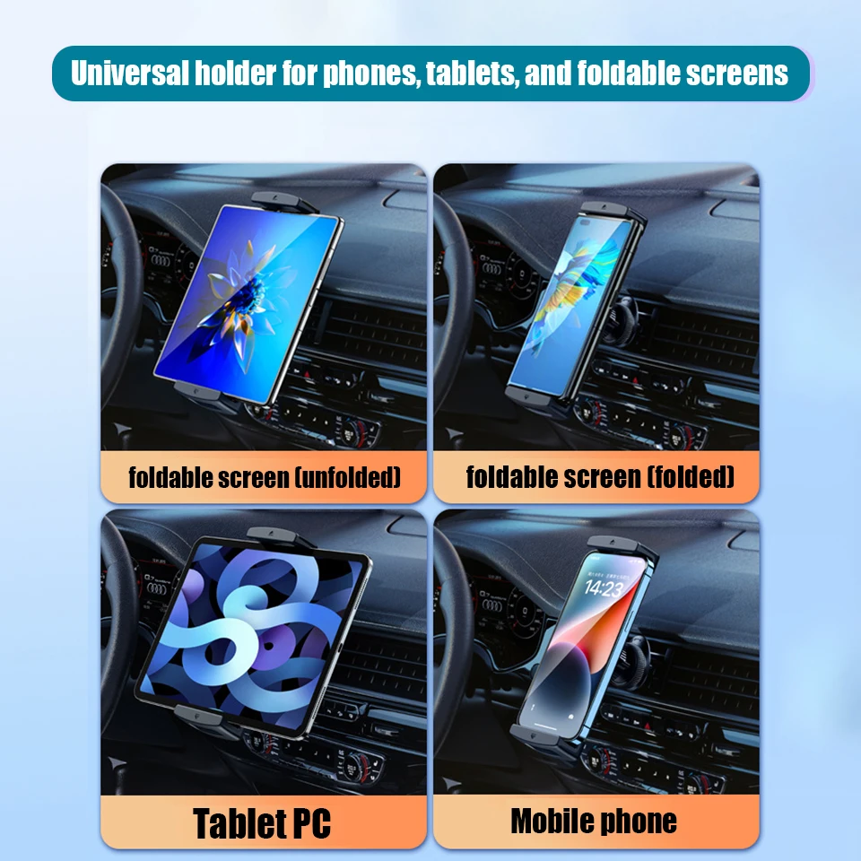 Suporte Universal do Tablet do Carro Suporte de Rotação 360 para Telefone Celular Suporte para Telefones Gravity Auto Air Vent Clip Mount Suporte Gps - Imagem 6