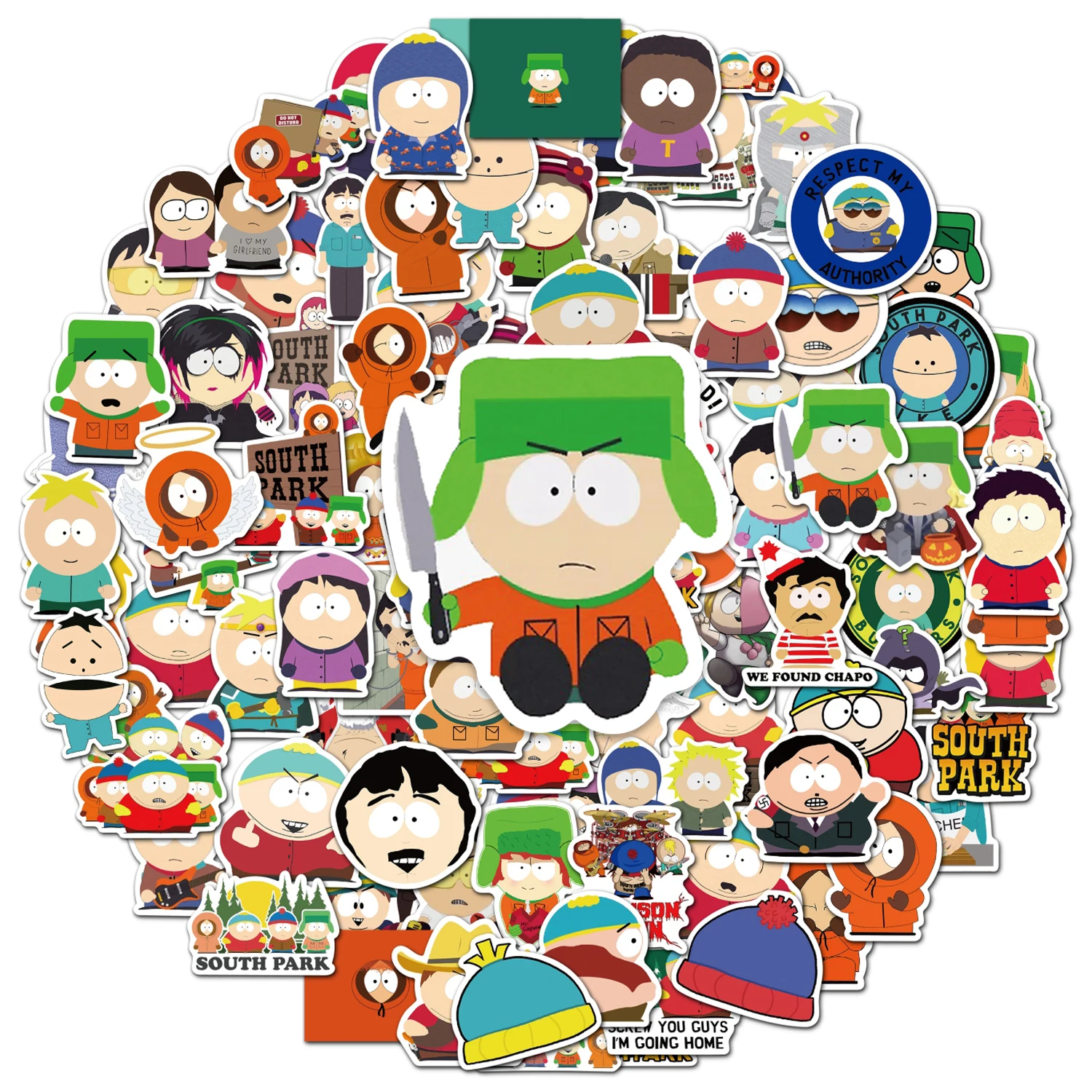 

10/50pcs Cartoon Cute Southpark Stickers Phone Skateboard Graffiti Luggage Laptop Anime Stickers Princess Kenny Randy Kids Decal