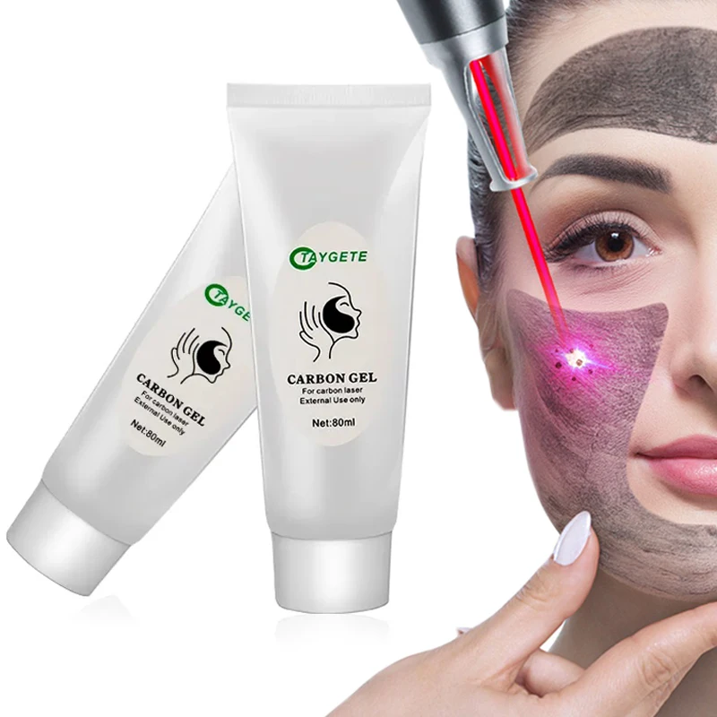 80ML/PCS Black Gel Mask For ND YAG Laser Skin Peeling Carbon Cream Whitening Facial Rejuvenation Moisturizing Peel Deep Cleaning 2