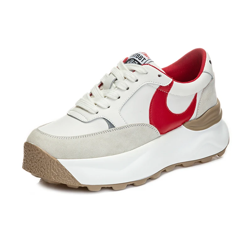

Chic and Elegant Woman Shoes Genuine Leather Casual Platform Chunky Sneakers Women 2023 New Tennis Luxury Designer Athletic Shoe