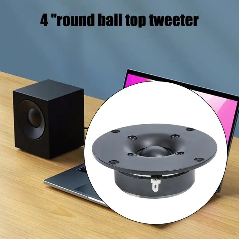 02DD 4Inch 8Ohm 60W 104mm Hifi Silk Cloth Dome Tweeter with Soft Dome Laminate for Enhances Sound Experiences