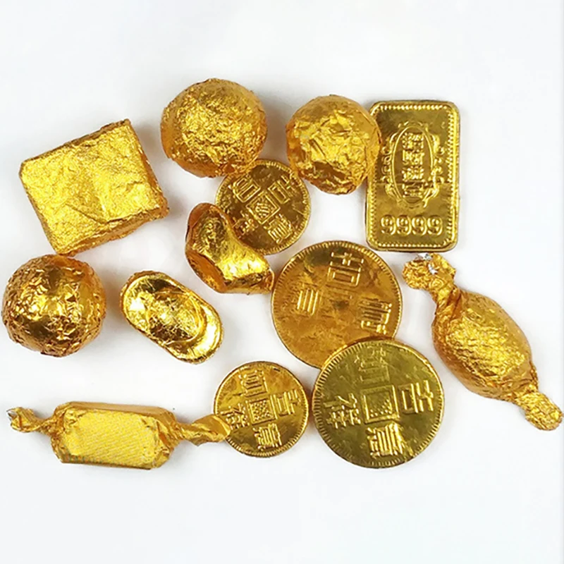 100 Sheets Gold Chocolate Foil Wrappers Diy Caramels Sweets Candy Bar Wrappers Snack Packaging Storage Party Treats