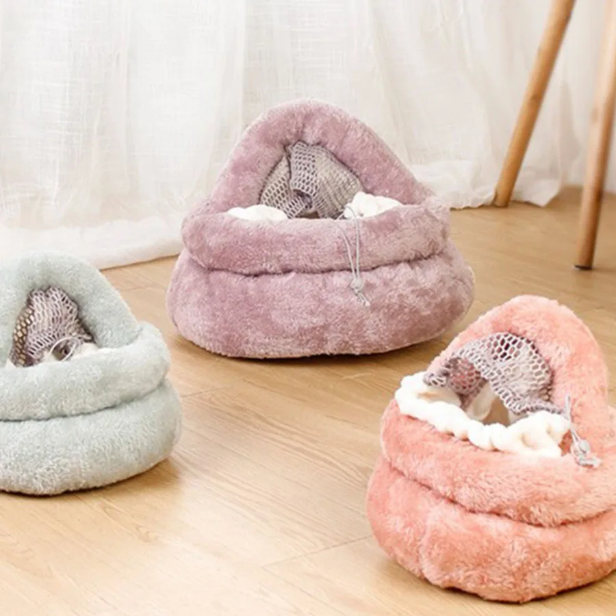 

Enclosed Cat Bed Vent Cave Kawaii Pink Elegant High Easy Clean Mattress Non Slip Plush Nest Fluffy Legowisko Cats Accessories