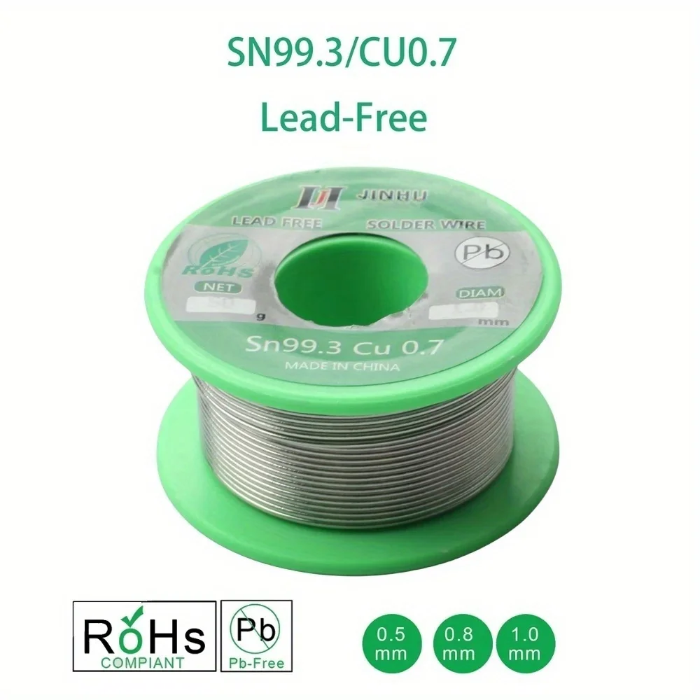 Soldering wire 1PCS 50g Lead-free 0.5-1.0mm Unleaded Rosin Core for Electrical Solder RoHs