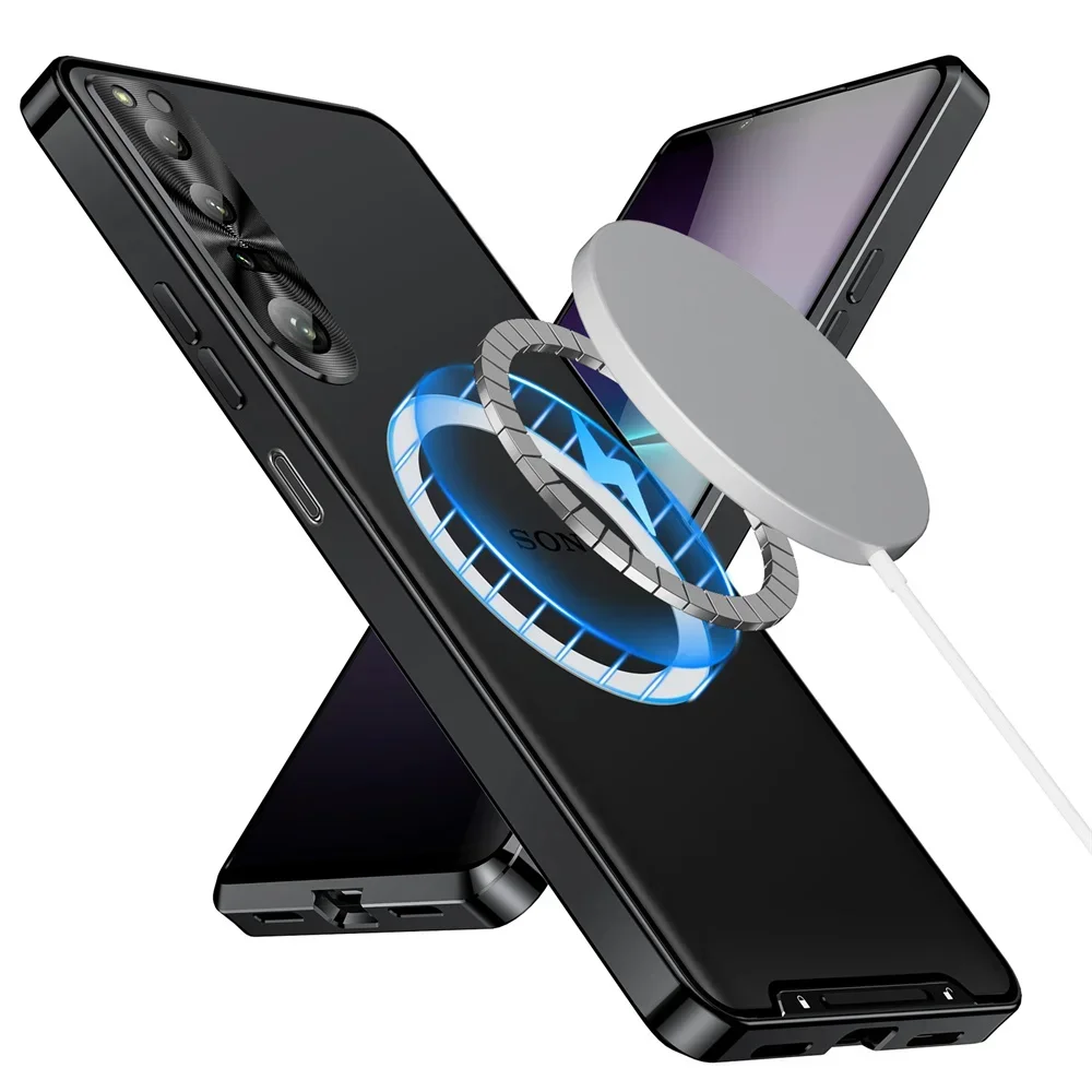 

Luxury Metal Armor Case For Sony Xperia 1 V Case Shockproof Full Lens Protection Cover Funda For Sony Xperia 5 V 1 IV 10 IV Case
