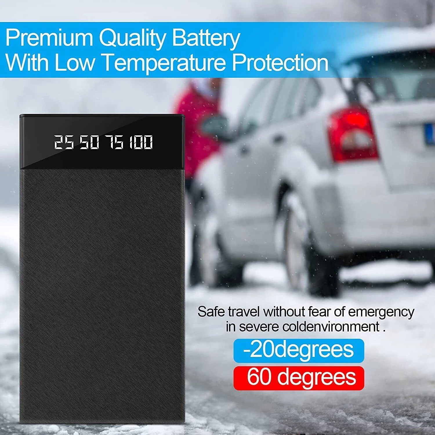 Jump Starter 600A Car Battery Charger Auto Power Bank Booster 12V Starting Device For Petrol Diesel