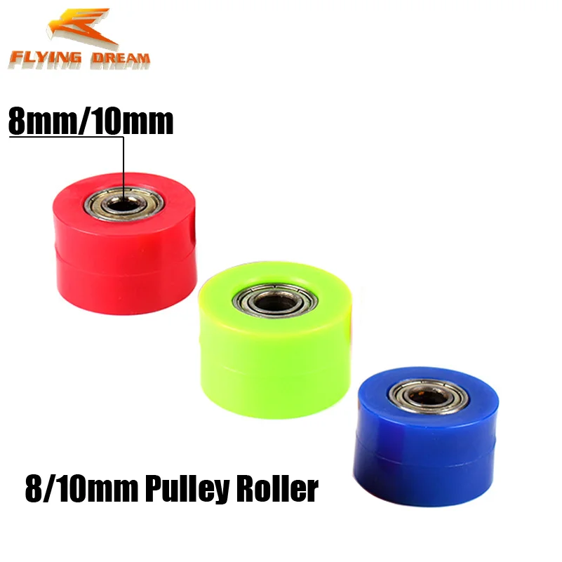 Chain 8/10mm Pulley Roller Slider Tensioner Wheel Guide For CRF YZF EXC