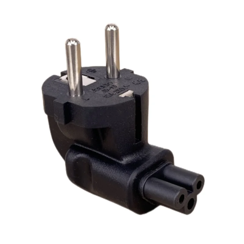 Plug Adapter Power Plug Adapter EU to C5 power Plug power cable 90 degree Adapter Angle European plug to IEC C5 plug converter CEE7/7 Schuko EU IEC